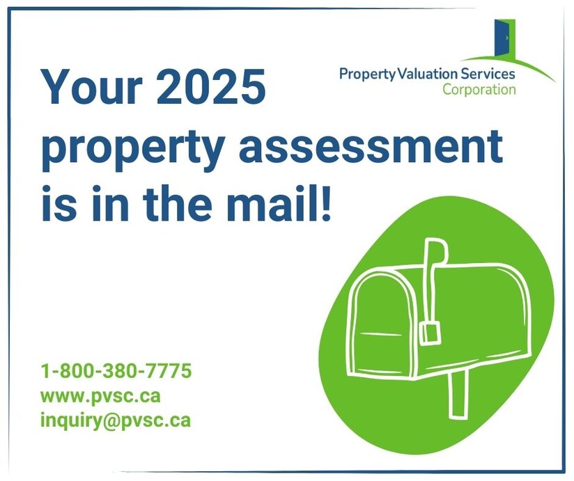 An image that says "Your 2025 Property Assessment is in the mail"